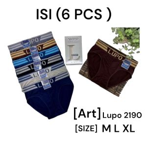 (6PCS)LUPO SPORT Art 2190 CD Celana Dalam Pria Segitiga Premium
