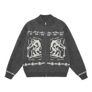 FPA | Áo Cardigan Đôi Thể Thao Phong Cách Retro Họa Tiết Trượt Tuyết
