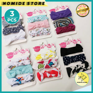 BANDO BAYI PEREMPUAN BANDANA ANAK KOREA MOTIF KARTUN PITA 3in1 HEADBAND AKSESORIS FASHION AK35