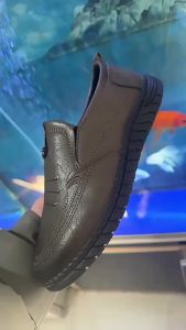 Mens Leather Shoes Business Formal Slip On Office Shoes Elegant Casual Soft Leather Shoes Men Black Shoes For Students