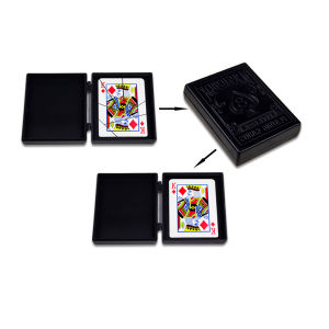 Surprise Restore Box Magic Tricks Black Plastic Box Broken Paper Card Case Close-Up Magic Tricks Props Toys For Children Adult