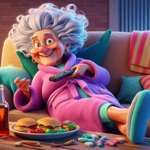 HUACAN Grandma Diamond Painting Old Lady Diamond Mosaic Colorful DIY 5D Wall Painting Home Decor