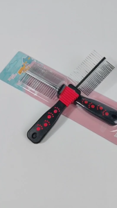 MP หวีแปรงขนสแตนเลส แปรงกำจัดเห็บหมัด หวีสุนัข หวีแมว ด้ามจับถนัดมือ (ใช้ได้ทั้งสุนัขและแมว) มีของพร้อมส่ง