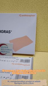 Bactigras 15x20cm Smith & Nephew Acetate Tulle Gras Dressing SN S&N bactigrass Chlorhexidine Paraffin 樂輝殺菌油性紗布 7461