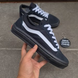 OBRAL SEPATU SNEAKERS VANESSS VAULT OLD SCHOOL FULL BLACK LIST PUTIH 39-43 SEPATU VULCANIZED MURAH 100%