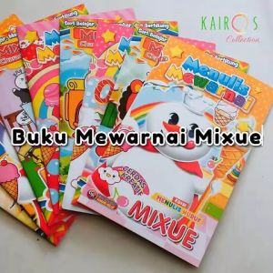 Buku Warna Belajar Aneka Mixue Buku Edukasi Berhitung Membaca
