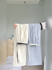 SelfLoveBuying Korean Thin Pants High Waist Womens Straight Wide Leg Pants Loose Casual Trousers 99090