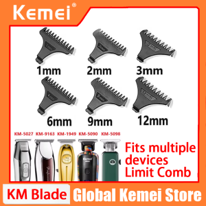 Kemei | For Kemei Hair Trimmer Limit Comb Universal Black Guards Hairdresser Hair Cutting Guide for KM-5027  KM-1949 1 2 3 6 9 12mm