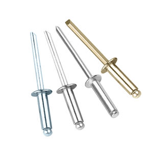 JINJUNTAI | 304 Stainless Steel/Aluminum Open Flanged Flat Round Head Long Rivets