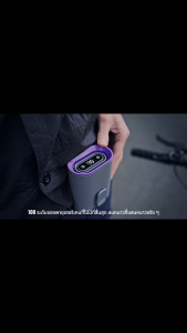 พัดลมพกพา มอเตอร์คู่ 8000mAh พัดลมคาดเอว Ice Cooling Mini Fan ระดับ 100 ลมแรง 2 ใน 1 ไฟแสงสว่าง พัดลม พัดลมไอเย็นไฟฟ้าแบ