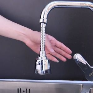 Vòi Inox loại dài 18 cm xoay 360 độ rửa chén bát dĩa dùng trong gia đình giá tốt và chất lượng -Aeneas Shop