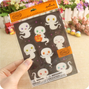 Ghost Crystal Stickers Childrens Cute Cartoon Album Decorative Reward Stickers for Kindergarten Students Journaling Supplies