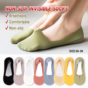 Nurm Womens Silicone Non-Slip Invisible Cotton Socks Socks Sweet Thin Socks Ice Silk Boat Socks