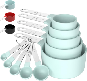 8pcs Measuring Cups & Spoons SetStackable Nesting Measure Cups with Stainless Steel HandleKitchen Gadgets for Cooking & Baking