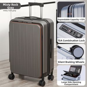 HanRui | Expandable Side-Opening Suitcase 24inch