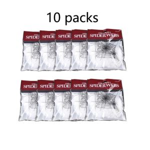 -Stretchable Spider Webs with 2 Spiders EachParty Supplies Halloween Cobweb Decorations for Haunted Houses Room and Home Decor