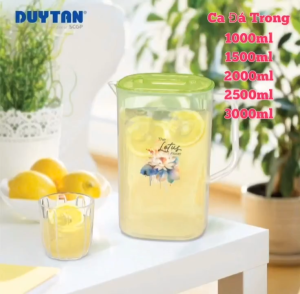 Ca nhựa Chữ Nhật Trong Tulip Duy Tân 1 Lít/ 1.5 Lít/ 2 Lít/ 2.5 Lít/ 3 Lít - Nhựa Trong Suốt Có Vạch Chia