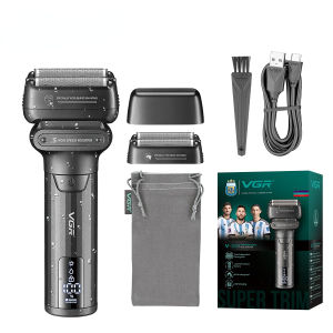VGR Shaver Professional Beard Trimmer Electric Shaver Waterproof Razor 9000 RPM Shaving Machine Portable Shaver for Men V-368