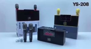 Loa Di Động Karaoke 2 Micro Hát Karaoke YS208 Bass Trầm Cực Chuẩn Công Suất 35W