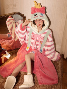 GONGDIE | Thermal Thick Fleece Cartoon Sleepwear