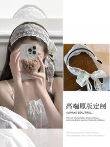 Kẹp Tóc Ren Viền Rộng Phong Cách Ngọt Ngào Mới 2025 Cho Nữ Kẹp Tóc Thắt Nút Bướm Thanh Lịch Nhẹ Nhàng Kẹp Tóc Ren Phong Cách Hàn Quốc