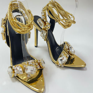 MANXIXI Fashion Women High Heels 4.72 Inches Beautiful Shiny Pearl Sandals (Size 35-42)