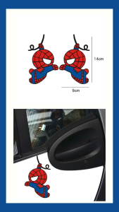 สติ๊กเกอร์รถลายการ์ตูนแมงมุม ดีไซน์สร้างสรรค์ สำหรับตกแต่งรถ ปิดรอยขีดข่วน ติดท้ายรถ—แบบขำขันและน่ารัก