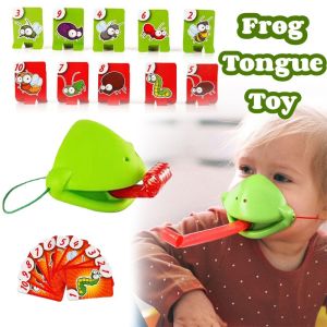 Frog Tongue-Sticking Toy Parent-Child Game Toy Frog Mouth Sticking Tongue Out Interactive Toys