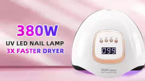 UV LED Nail Lamp 380W Quickly Dry Nails Gel with Smart Timer 81 Lamp Beads Machine Auto Sensor Nail Art Tool