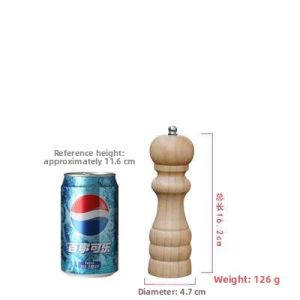 Commercial Wooden Pepper Grinder European Style Manual Salt And Pepper Mill for Restaurant Kitchen Storage Container