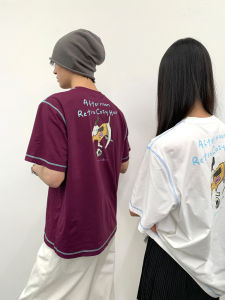 Roaringwild American Style Mens T-shirt Quick Dry Breathable Print Short Sleeve round Neck Top Polyester Fiber Summer Fashion