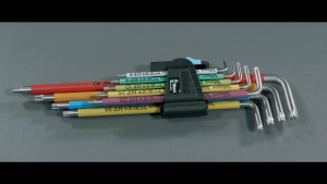 Wera 3967/9 TX SXL Stainless Steel Torx Key Set (9pc) - Screw Holding Function & Multicolor XL L-Key - Professional Bicycle & Marine Grade 05022689001