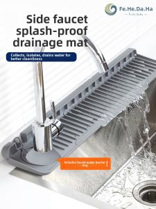 Kitchen Sink Faucet Water Drain Pad Countertop Protection Mat Single Hole Faucet Extended Drainage Pad for Kitchen Sink