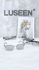 LUSEEN Eyeglasses Photochromic And Anti Radiation Eyeglass Rectangular Frames Glasses For Men And Woman AG2262