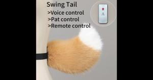 Voice Control Swing SheepTail Remote Automatically Moving Animal Cosplay Prop Accessories Girls Club Pub Costumes