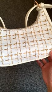 Tas wanita terbaru selempang cantik & modern MADALINE style kanvas & kulit sintetis - fashion cewek trend masa kini