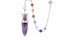 Mặt Dây Chuyền Đá Tự Nhiên CSJA Hình Viên Đạn Chuỗi Chakra Bình Ước Nguyện Dành Cho Nam Nữ Dùng Để Chữa Bệnh Bói Toán Trang Sức G283