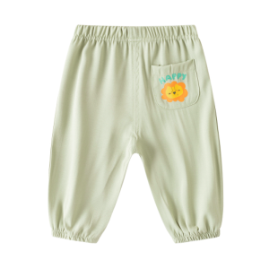 Summer Collection Childrens Plaid Casual Pants Thin Model Long Trousers for Boys And Girls Comfortable Breathable Clothing