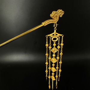 เครื่องประดับผมเงินแท้สำหรับผู้หญิง ทรงเรโทร ดอกไม้ ตกแต่งผมสไตล์โบราณ ชุดฮันฟู จี้ผมแบบโบราณ หางกระต่าย