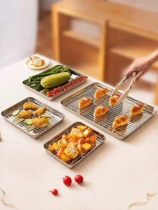 MODERN SWEETHOME | Oil Draining Steaming Tray 304 Stainless Steel