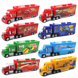 Takara Tomy | Disney Cars Toy Mack Gray Alloy Trailer Lightning McQueen Strip Weathers Chick Hicks Dinoco Cruz Ramirezs Hauler Truck Toy