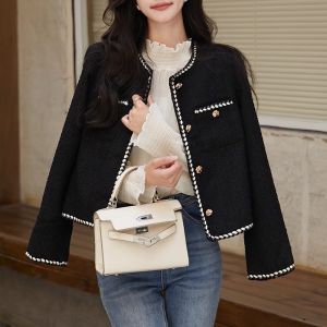 Elegant Unique Trendy Tweed Short Jacket Autumn