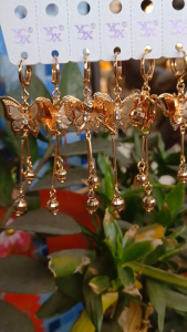 01 Đôi Bông Tai Nữ Mạ Vànánh Bướm Loại Dài B616-91-KT - Tubi Cony - Bông tai nữ Bông tai mạ vàng bông tai đẹp