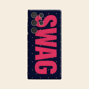 Vertical SWAG Letter Luxury Fashion Full Lens Protective Case for Samsung Galaxy S26 S25 S24 A56 A36 Plus Ultra