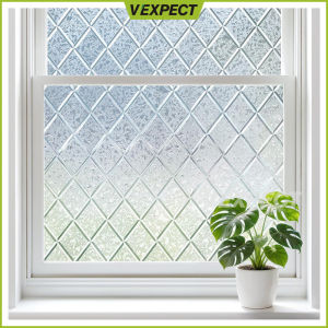 Window Privacy Film Sticker Decorative Frosted Glass Sticker Window Film Sun-Blocking Glass Clings