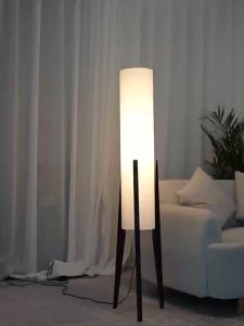 Lantern Floor lamp 50 Inch Tall Lamp with Wood Frame Asian Design for Bedroom Decorative Tower Shade Lamp for Living Rooms & Offices Great Living Room