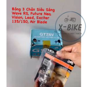 [Chính Hãng] Bóng đèn LED OSRAM Xe Máy Tăng Sáng Trắng Loại Tốt (3 chân 2 chân)
