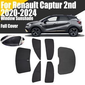 Custom Full Cover Car Window Sunshade For Renault Captur 2nd 2020 - 2024 Privacy Blind Curtain Front Windshield 2021 2022 2023
