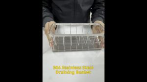 304 Stainless Steel Kitchen Sink Organizer Sponge Brush Soap Holder Drain Basket Bathroom Storage Rack