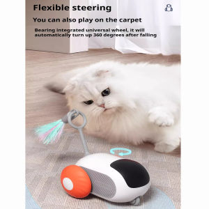 [Big Discount][Surprise Price] Cat Toys sports car remote control car Tease car feather kitten pet supplies indoor cat interactive toys automatically Robotic Moving